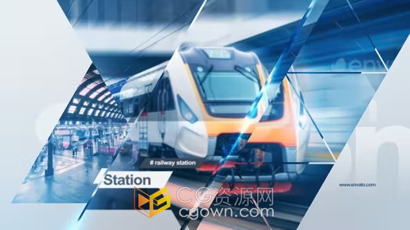 交通设施机场桥梁建筑大坝能源港口运输仓库企业宣传片视频AE模板