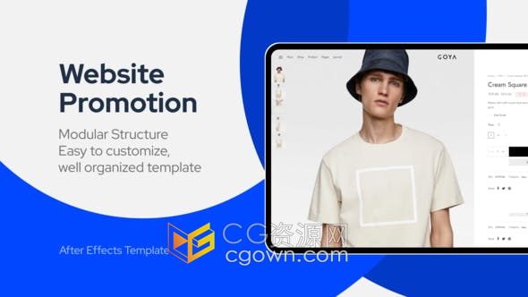 AE模板-简单通用网站宣传片电子商务商店介绍展示