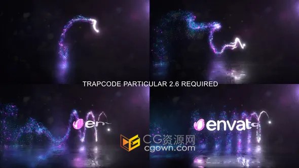 华丽彩色粒子特效动画Particals Logo宣传开场片头视频-AE模板