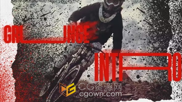 AE模板-抽象泼墨肮脏插图复古卡通漫画艺术元素嘻哈摇滚动态片头