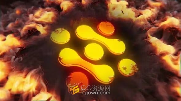 冲击波火焰效果动态慢动作烟雾标志动画-AE模板