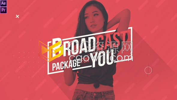 PR预设/AE模板-YouTube频道广播宣传必备包社交媒体推广展示包装图形动画
