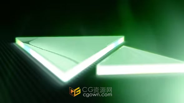 闪亮光泽干净的3D标志LOGO动画-AE模板