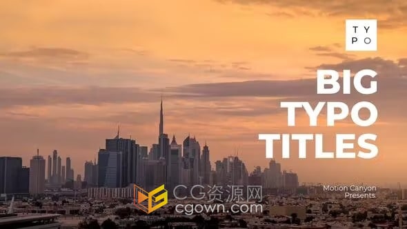 AE模板-12个很酷的大字体动态动画标题排版介绍Big Typography Titles