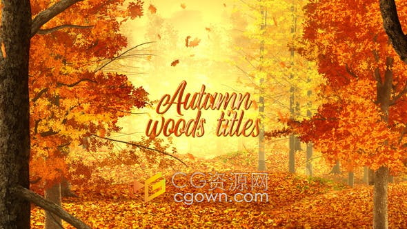 AE模板-秋季主题电影预告片感恩节祝福秋收类宣传标语