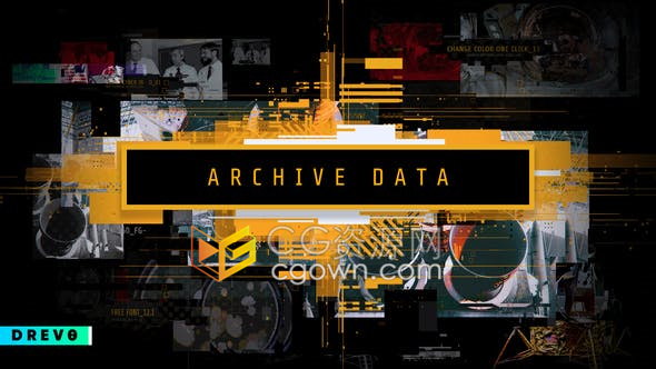 科学数字幻灯片数据存档历史时间轴网络互联网区块链企业宣传片视频-AE模板