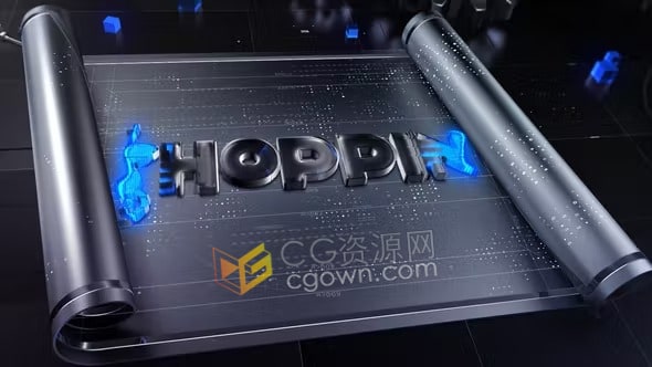 高科技卷轴动画绘图LOGO效果视频片头AE模板下载