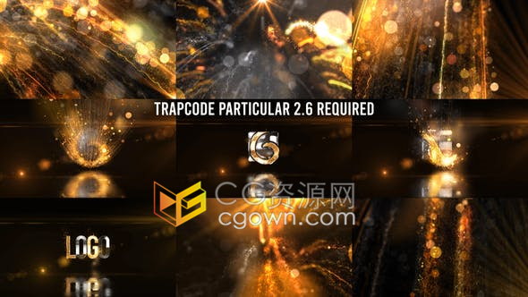 Trapcode Particular制作华丽条纹粒子光线特效LOGO大气视频片头-AE模板