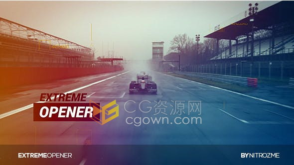 AE模板-极限运动开场视频故障像素化转场图文动画效果