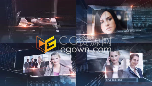 AE模板-高科技HUD元素电子信息科技企业简介先进技术展示宣传片