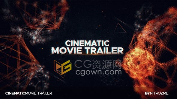 AE模板-电影预告片介绍动画视频制作Cinematic Movie Trailer