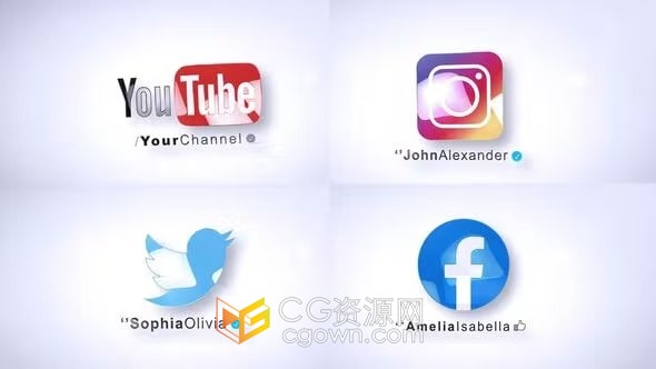 4K分辨率明亮风格LOGO动画视频片头AE模板下载