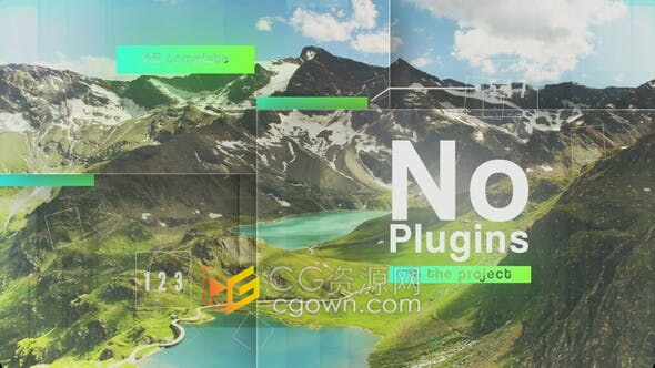 大气简洁幻灯片图片展示动画灵感电影宣传介绍视频片头-AE模板