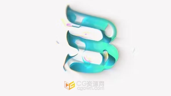 现代闪亮光泽感干净大气标志动画-AE模板
