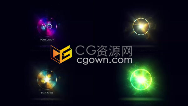 AE模板-神奇探宝器梦幻魔法球闪光粒子揭示珠宝标志LOGO片头