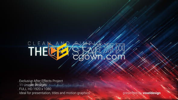 奢华光效水晶粒子线帘背景展示颁奖晚会时尚典礼年会活动现代标题片头-AE模板