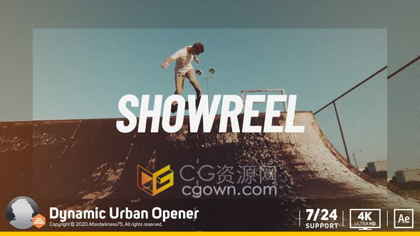 充满活力节奏动态图形动画开场视频介绍片头-AE模板