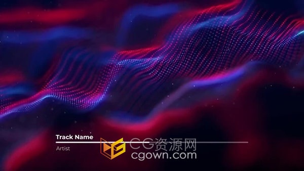 3D音频波形动态AE模板夜总会音乐节背景动画