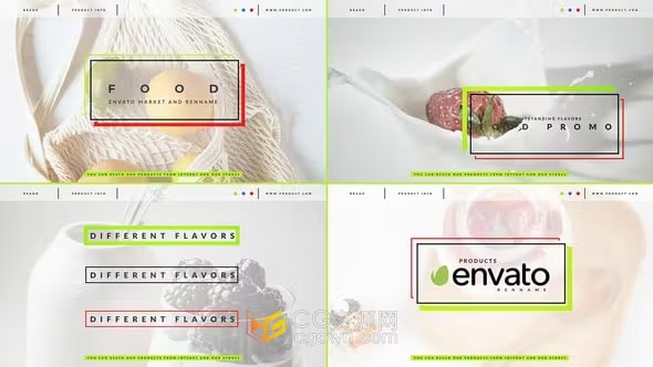 美食烹饪介绍短视频餐厅食谱新品推荐广告制作AE模板