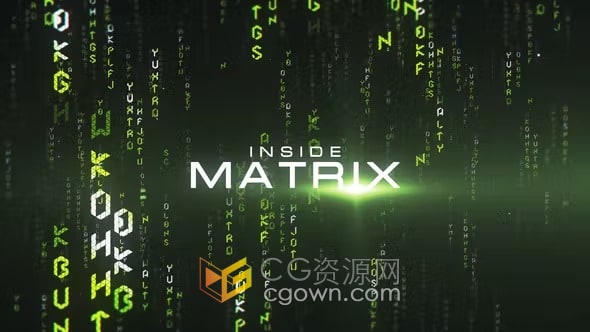 AE模板-人工智能数字代码故障矩阵风格标题软件技术病毒宣传视频