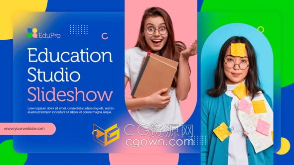 AE模板-通用开放在线课程儿童培训机构现代教育宣传片