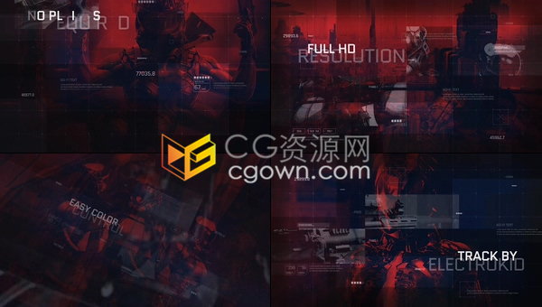 科幻空间科学开场高科技未来电影预告片HUD元素宣传视频-AE模板下载