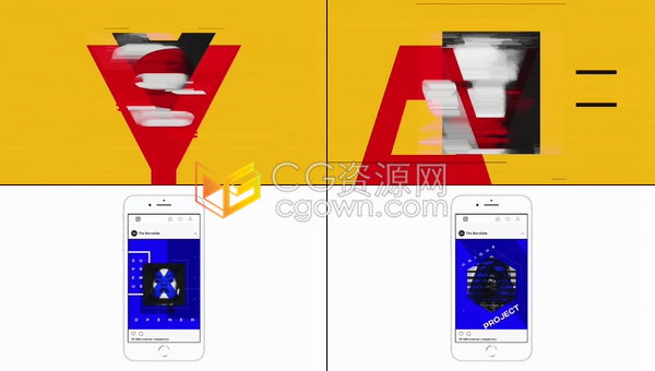 快闪节奏介绍图形动画文字图片展示效果宣传视频片头制作-AE模板下载