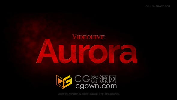 AE模板-史诗情感类红色电影标题预告片