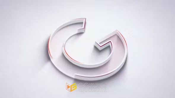 AE模板-明亮线条绘制企业LOGO动画标志开场白