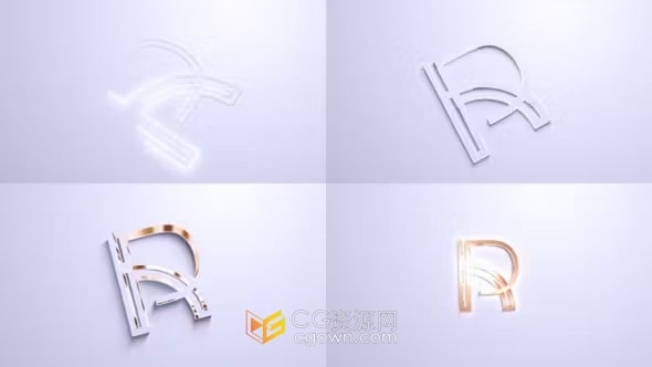 AE模板-现代简约时尚风格4K企业标志LOGO展示动画