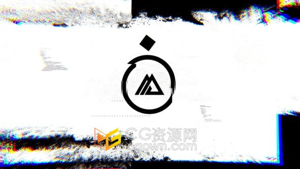 Glitch Shapes Logo失真毛刺故障图形动画高科技计算机公司视频片头-AE模板