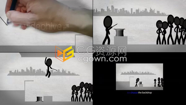 AE模板-可爱有趣的魔术师卡通小人动画角色展示神奇产品服务商业广告视频