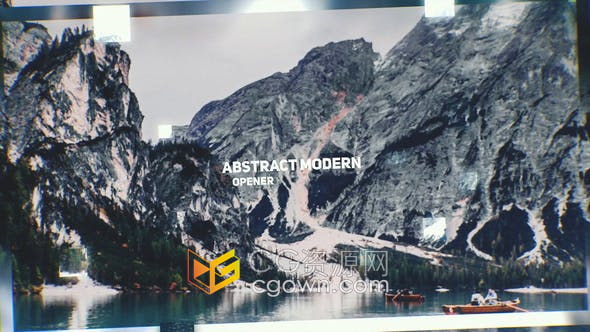 AE模板-抽象简约小方框元素画面聚焦定格动画效果展示现代宣传视频