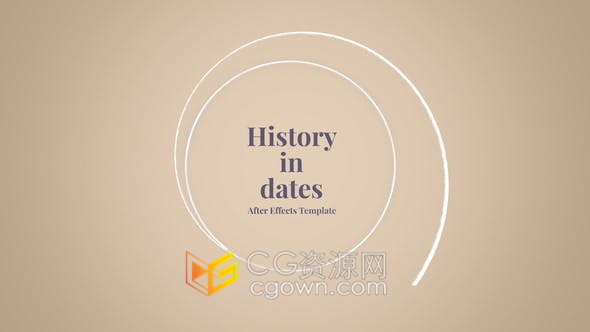 历史回忆照片动画幻灯片史诗时刻重要事情介绍相册视频制作-AE模板