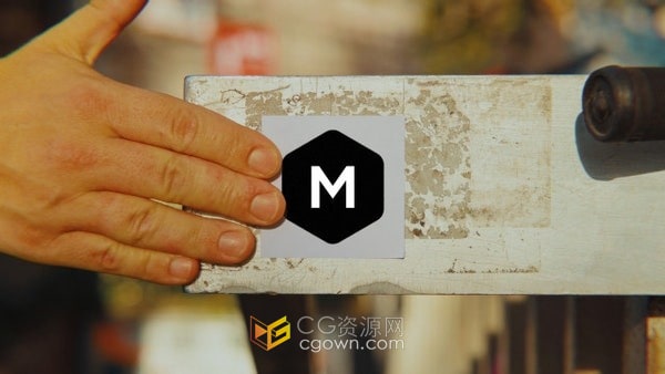 快速移动图像城市各种场景动画贴纸标志LOGO片头-AE模板