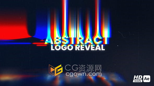 AE模板-抽象拉伸变形故障标题标志LOGO动画