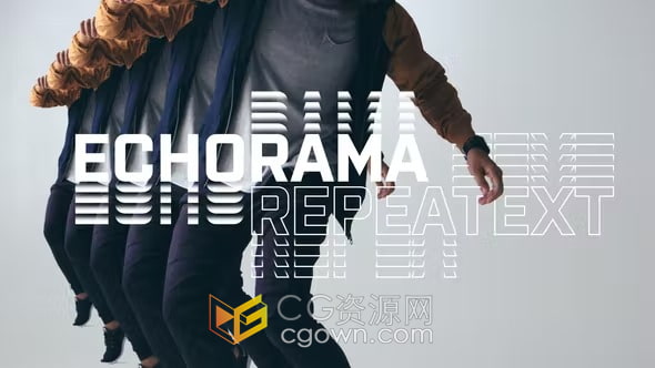 像素位移轨迹动画拖影复制效果AE预设特效模板下载