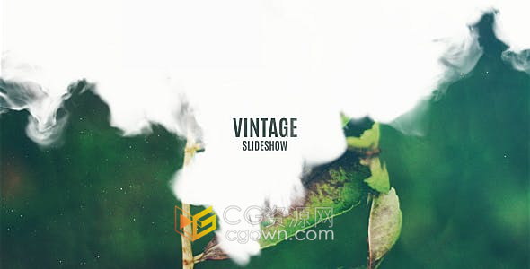 烟雾效果视频转场展示照片动画幻灯片视频相册制作-AE模板