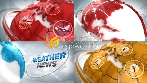 广播设计世界新闻包装片头AE模板下载