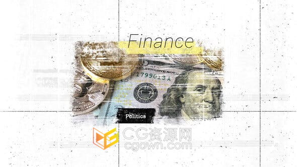 金融经济投资股票社会政治新闻介绍视频片头制作-AE模板