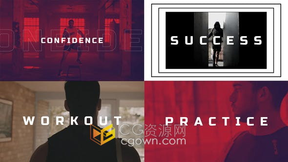 体育运动视频片头制作健身健美极限锻炼拳击战斗宣传效果-AE模板