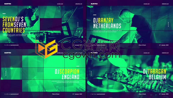 夜总会派对开幕音乐会活动推广disco派对邀请商业音乐节介绍开场视频-AE模板