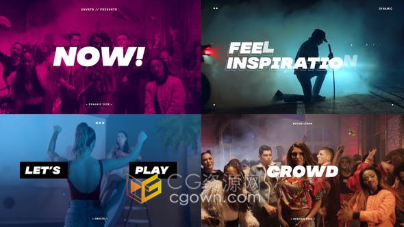 快速动态vlog视频片头时尚音乐事件短片介绍宣传开场-AE模板