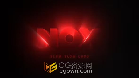 神秘能量缓慢发光效果光线标志LOGO动画-AE模板免费下载