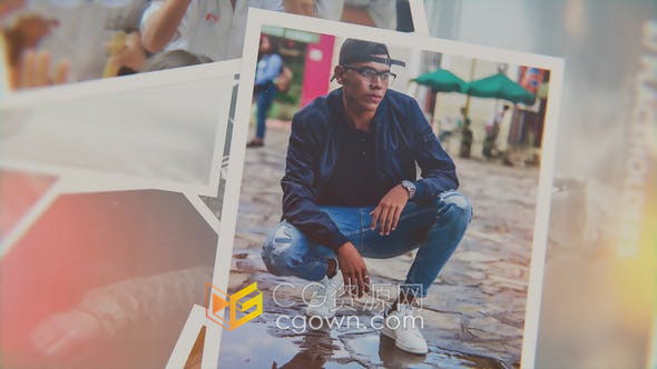 照片幻灯片美好回忆现代简约视频相册动画制作工程-AE模板