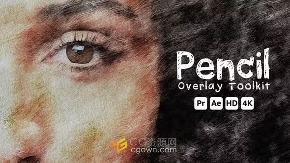 AE与PR模板-10种素描线条铅笔涂鸦艺术叠加效果元素免费下载