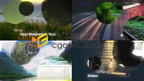 4K大气镜头快速弹出圆圈过渡效果展示旅游宣传现代企业介绍视频-AE模板下载