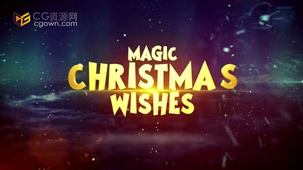 AE模板-2024圣诞祝福片头节日庆典邀请函标题开场视频