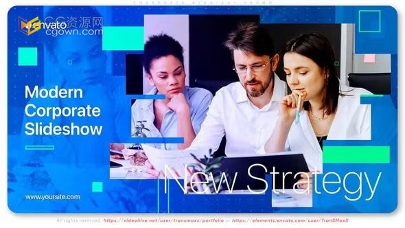 AE模板-企业战略宣传片技术风格演示商务活动开场白