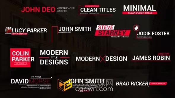 AE模板-14个企业宣传推广视频字幕文本大标题